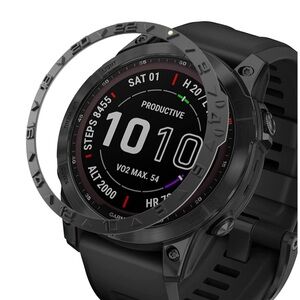 Black Bevel-Stainless Steel GARMIN FENIX 7 SERIES Anti-Scratch Collision Cover